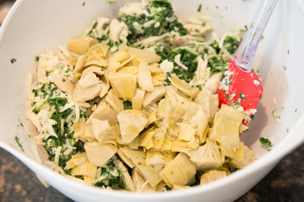 Chicken, Spinach & Artichoke Quesadillas 5 Dinners