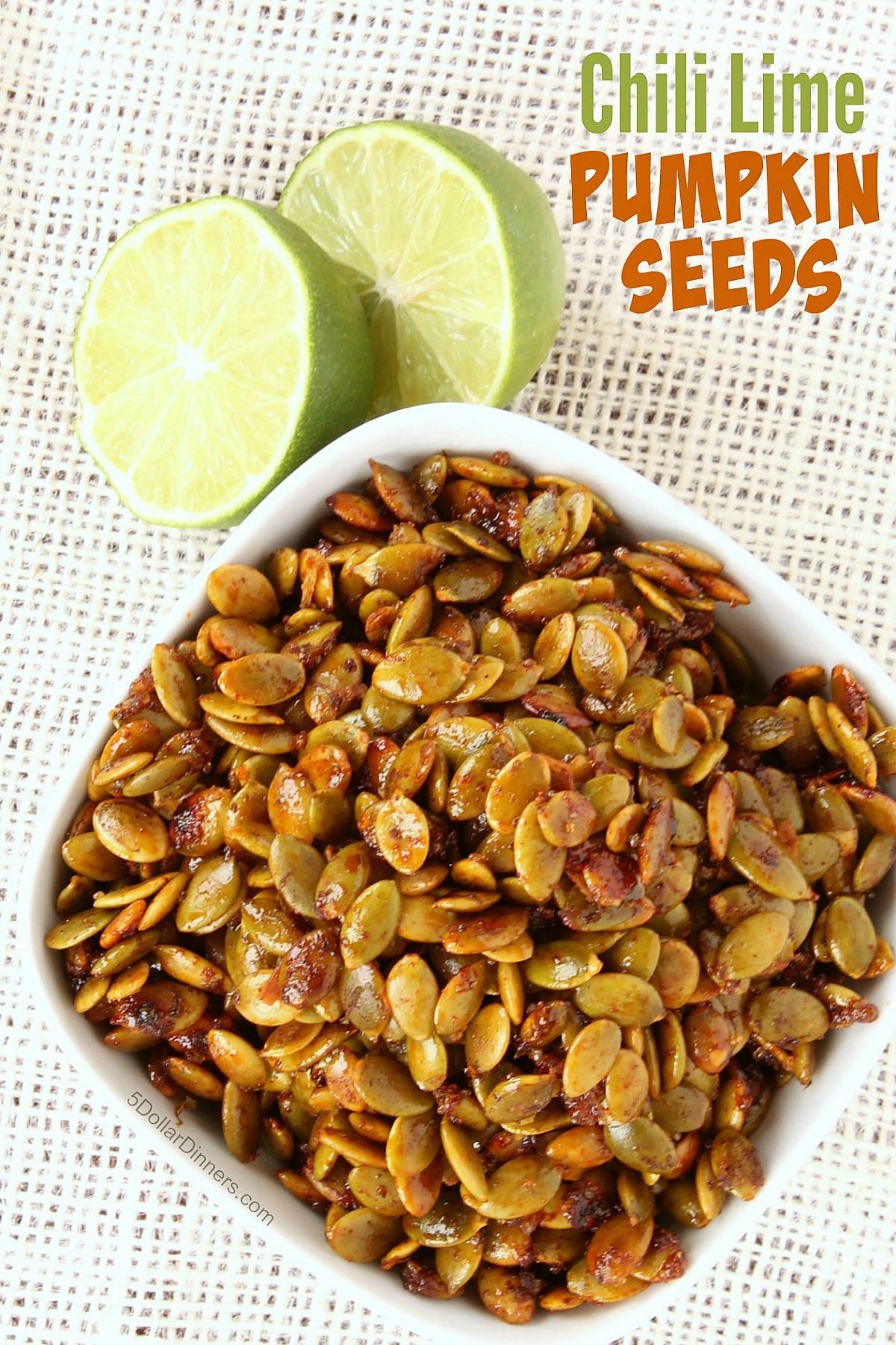 Chili Lime Pumpkin Seeds from 5DollarDinners.com