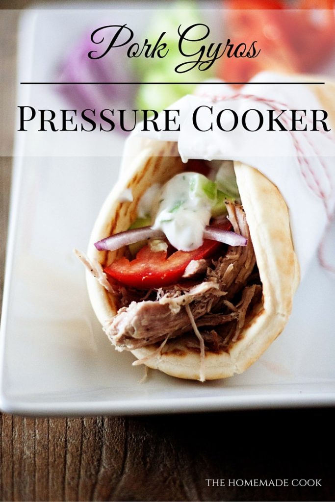 Pork Gyros, Made in the Pressure Cooker 5 Dinners Recipes, Meal