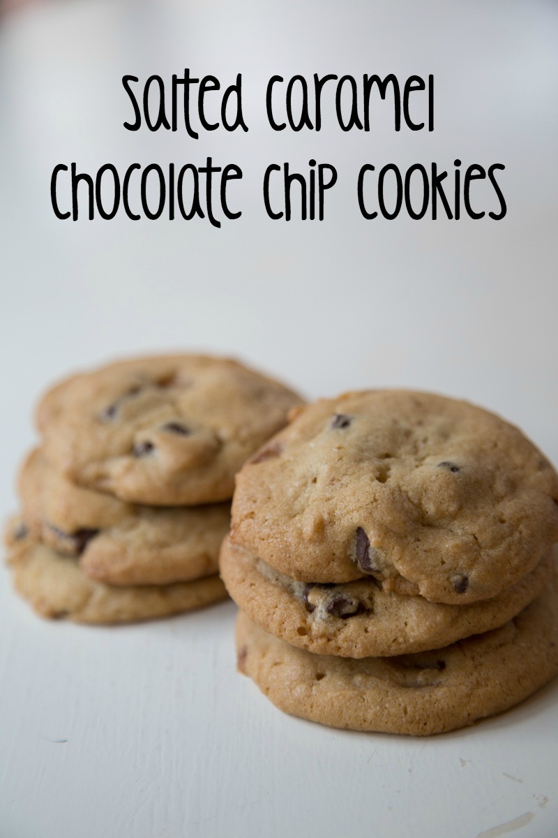 Salted Caramel Chocolate Chunk Cookies on 5DollarDinners.com