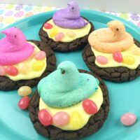 Marshmallow Peep Chocolate Easter Cookies from 5DollarDinners.com