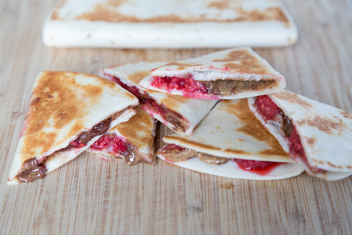 Raspberry Chocolate Chip Quesadillas