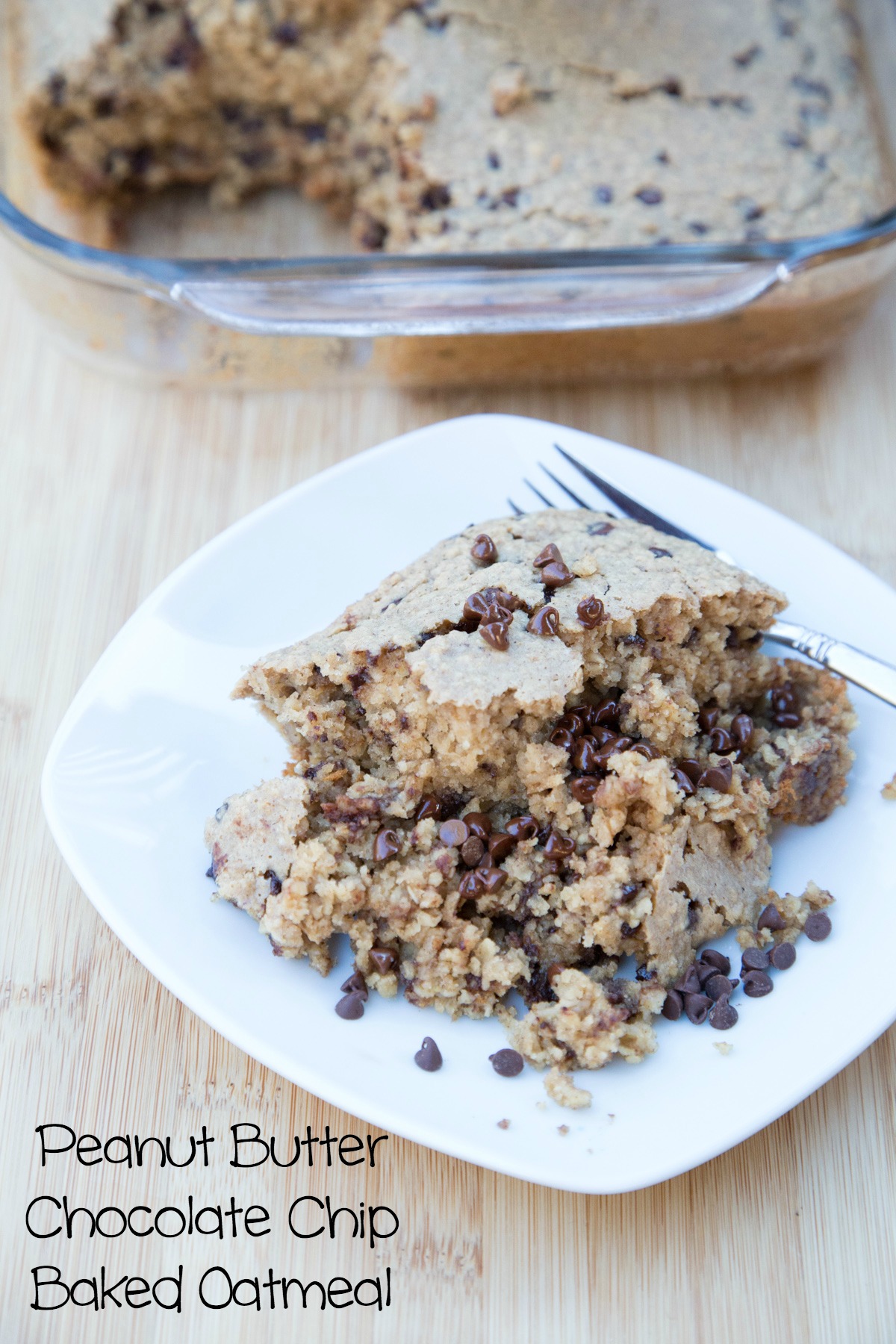 Peanut Butter Chocolate Chip Baked Oatmeal on 5DollarDinners.com