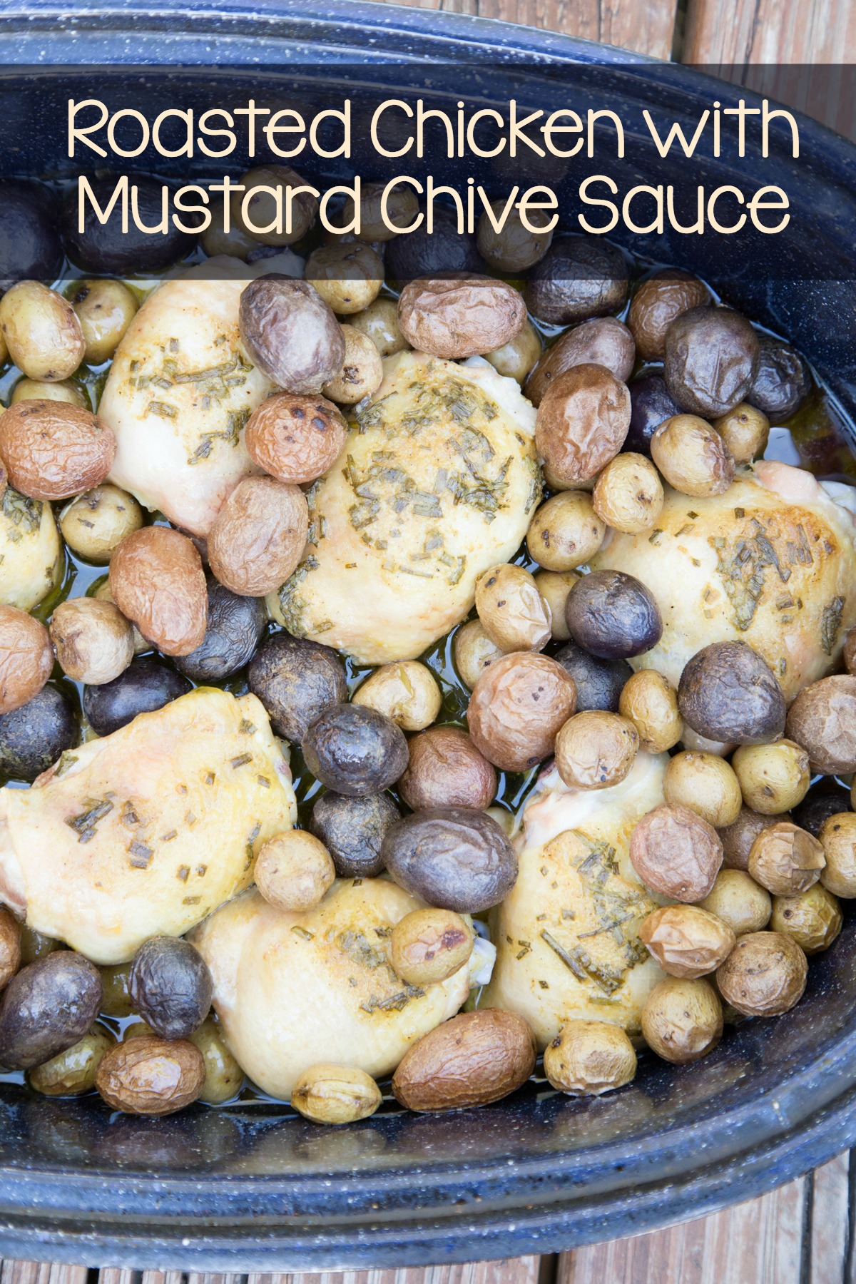Roasted Chicken & Potatoes with Mustard Chive Sauce | 5DollarDinners.com