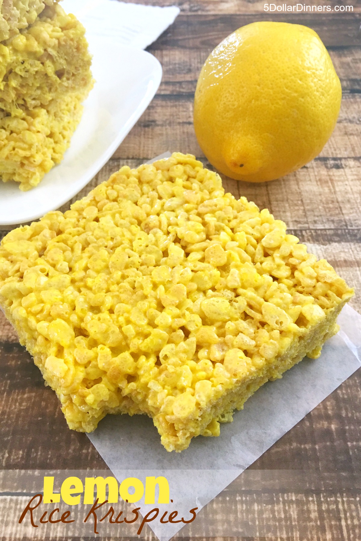 Lemon Rice Krispies from 5DollarDinners.com