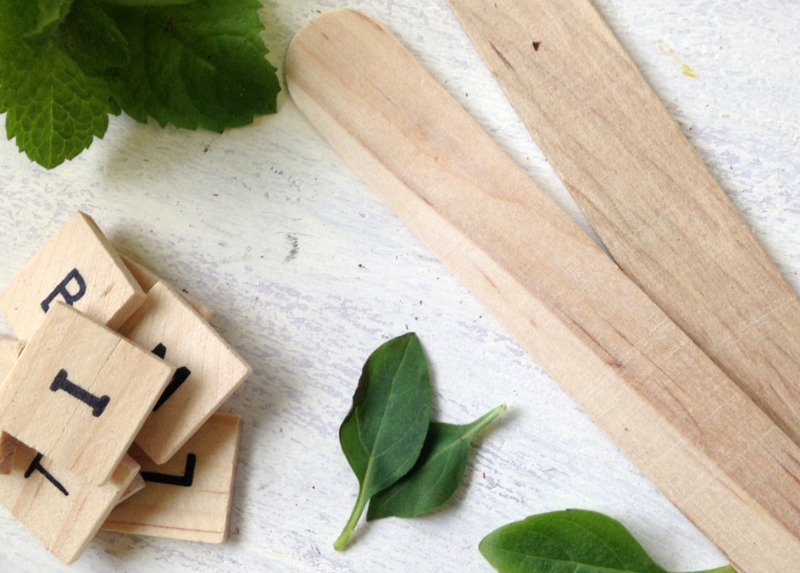 Quick and Easy Instructions for DIY Scrabble Tile Herb Garden Markers