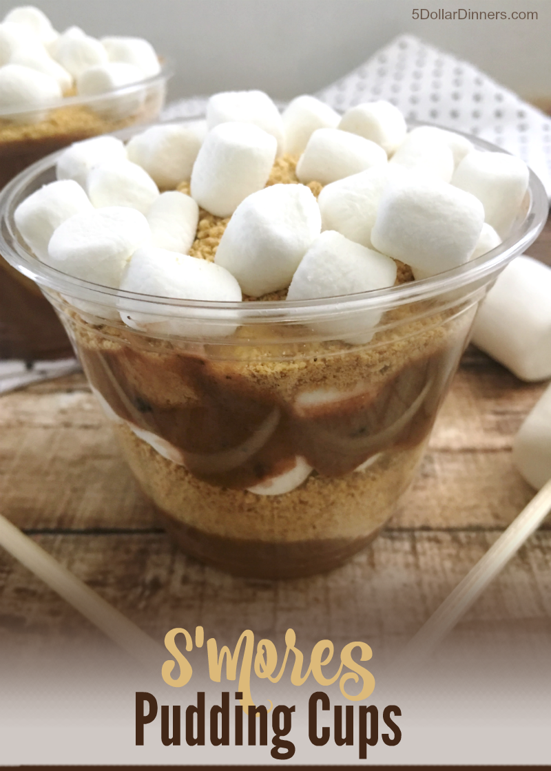 S'mores Pudding Cups Recipe from 5DollarDinners.com