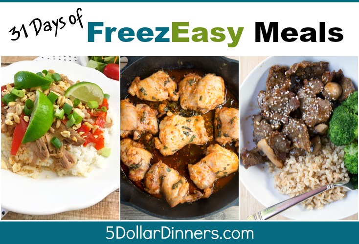 31 days of freezeasy meals SQ