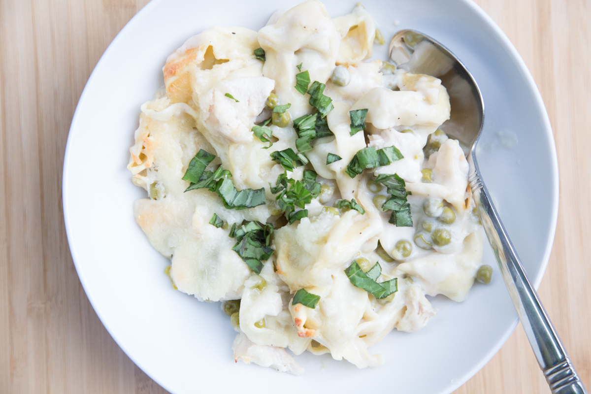 alfredo tortellini bake