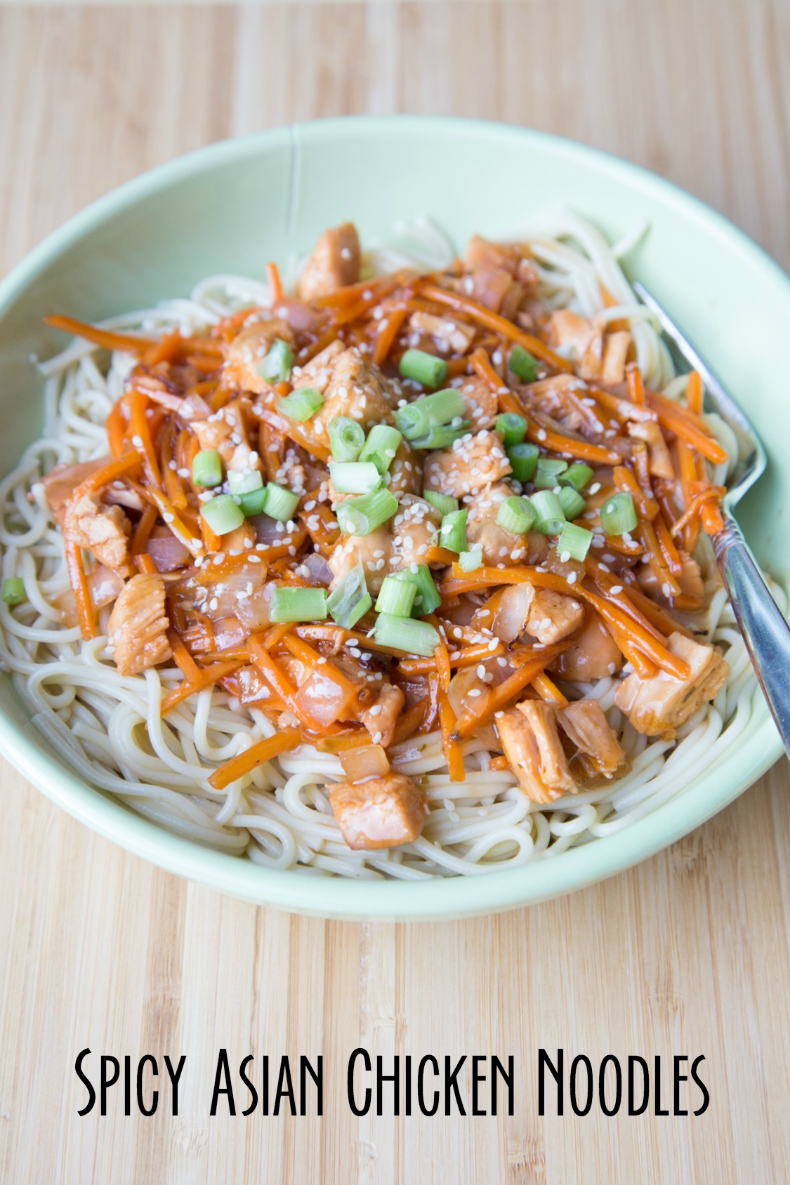 5 Ingredient Spicy Asian Chicken Noodles