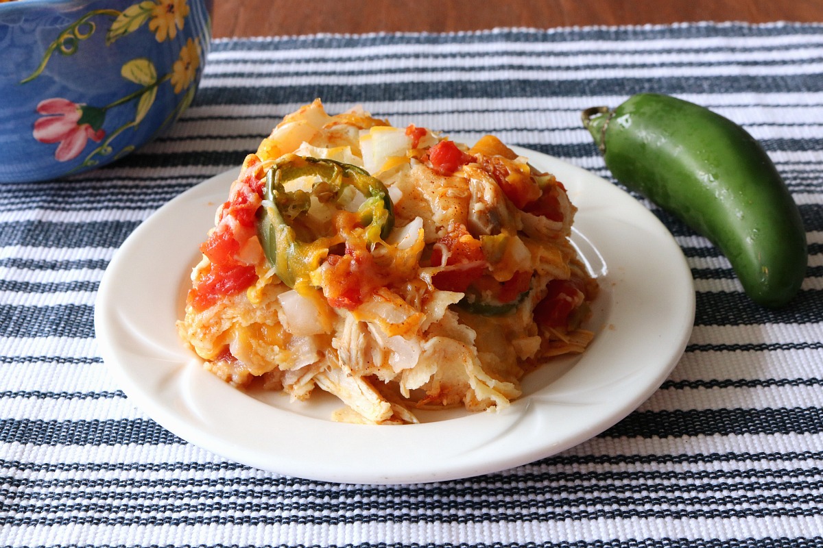 Southwest Shredded Chicken Lasagna Recipe from 5DollarDinners.com