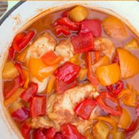 Easy freezer friendly Slow Cooker Caribbean Chicken recipe from 5DollarDinners.com