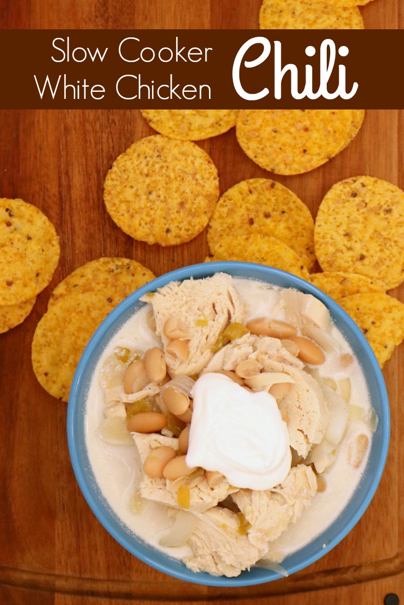 Freezer Friendly Slow Cooker recipe for White Chicken Chili from 5DollarDinners.com