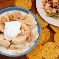 Freezer Friendly Slow Cooker recipe for White Chicken Chili from 5DollarDinners.com