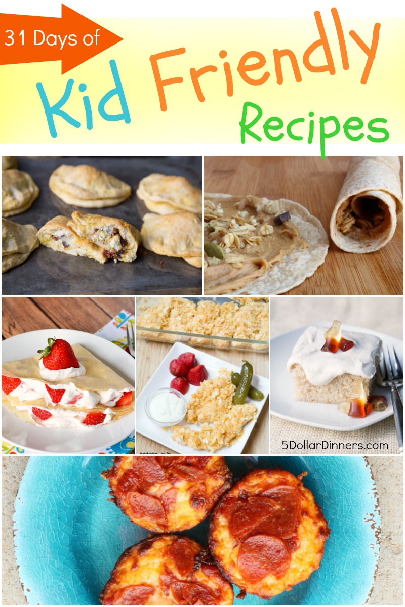 31 Days of Kid Friendly Recipes from 5DollarDinners.com