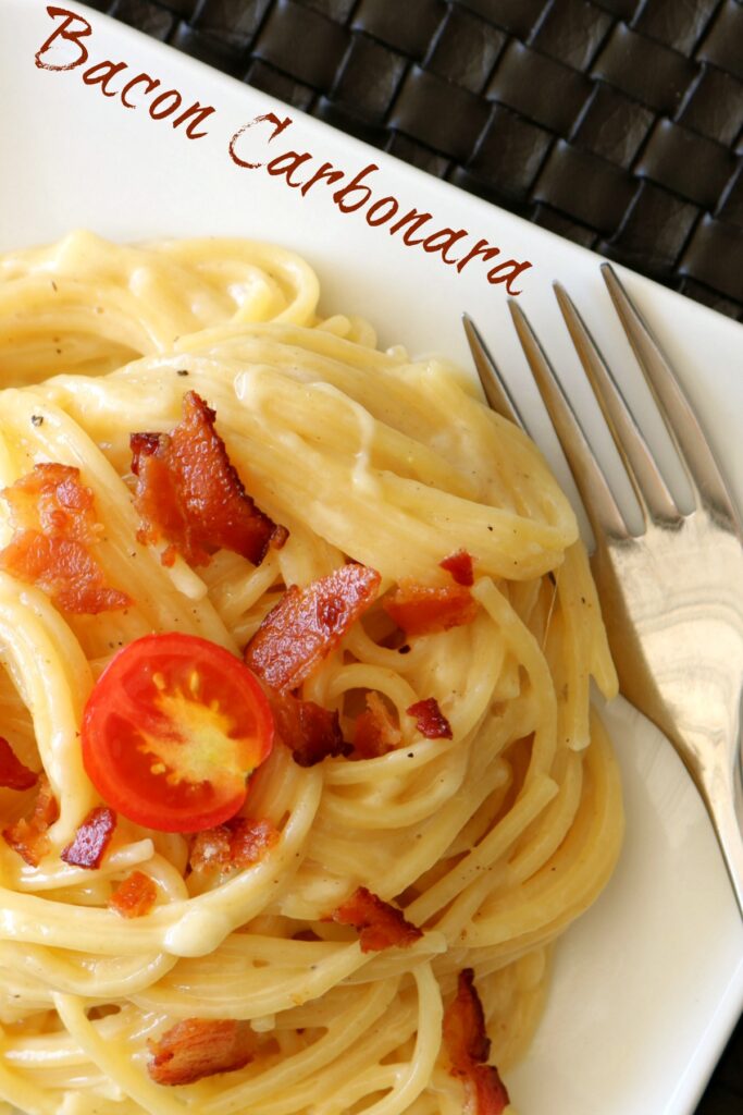 Bacon Carbonara 5 Dinners Budget Recipes, Meal Plans, Freezer Meals