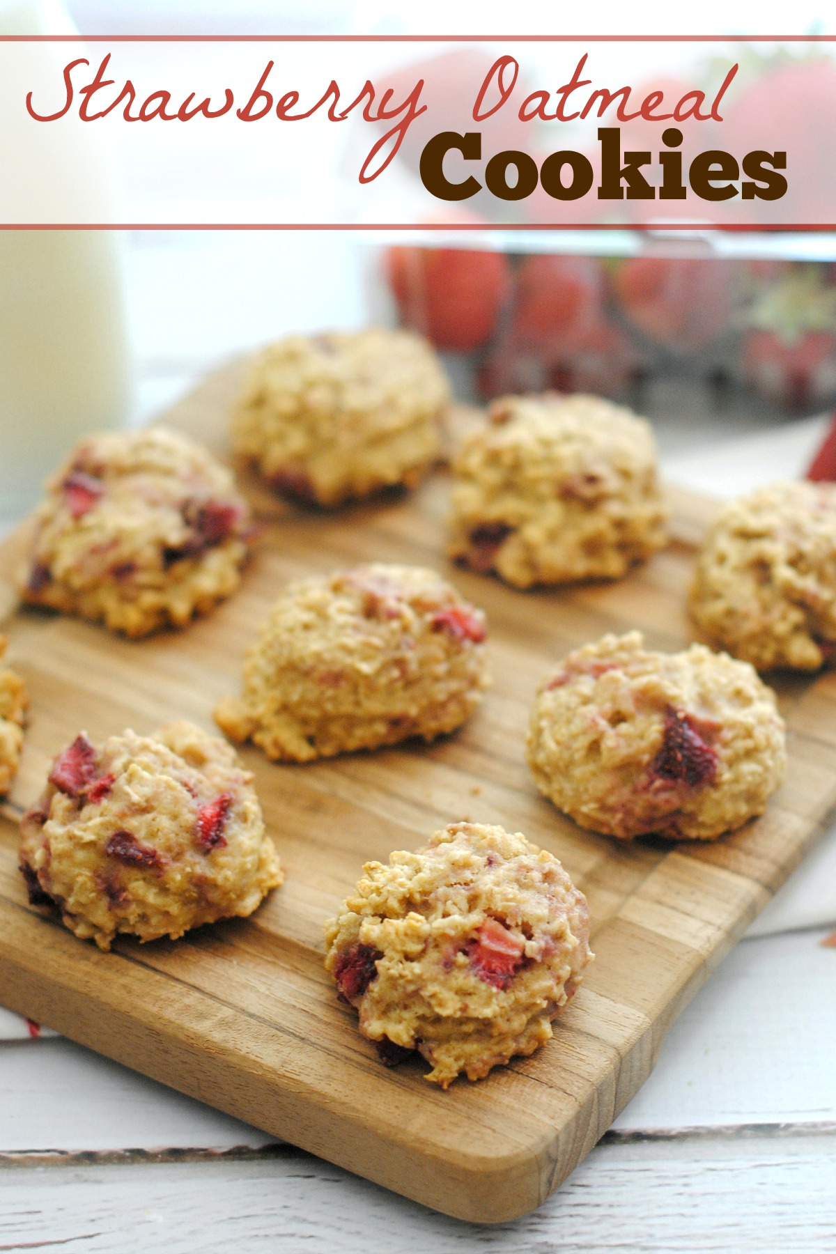 Strawberry Oatmeal Cookies from 5DollarDinners.com