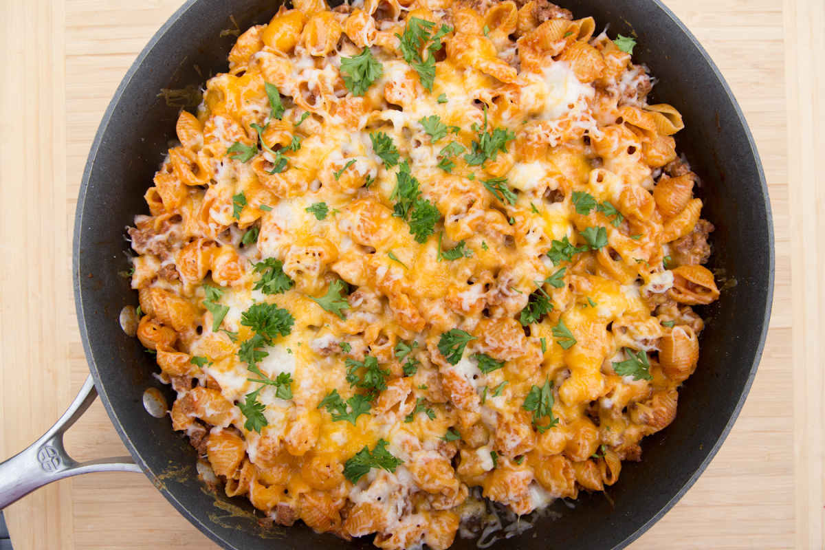 cheeseburger-pasta-skillet