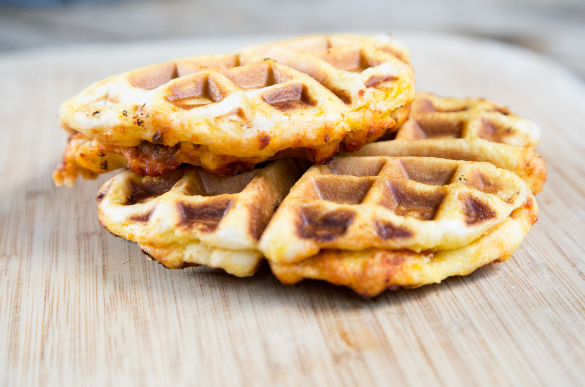 stuffed sloppy joe waffles