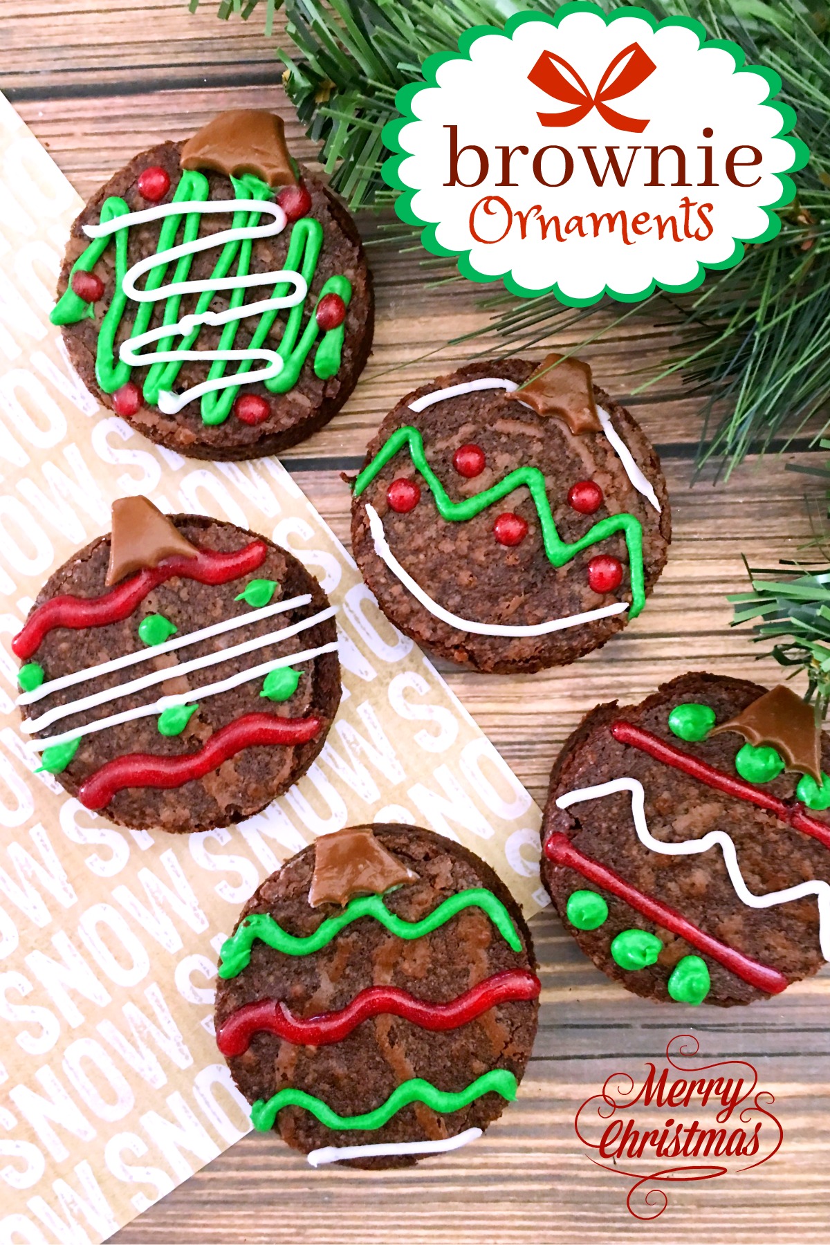 Brownie Ornaments ~ a fun holiday treat to do with your kids from 5DollarDinners.com