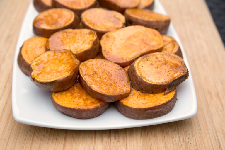 glazed sweet potato rounds