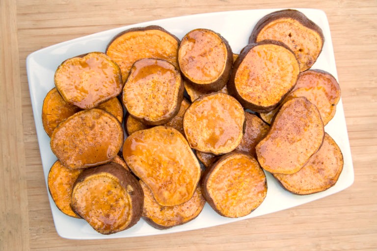 glazed sweet potato rounds