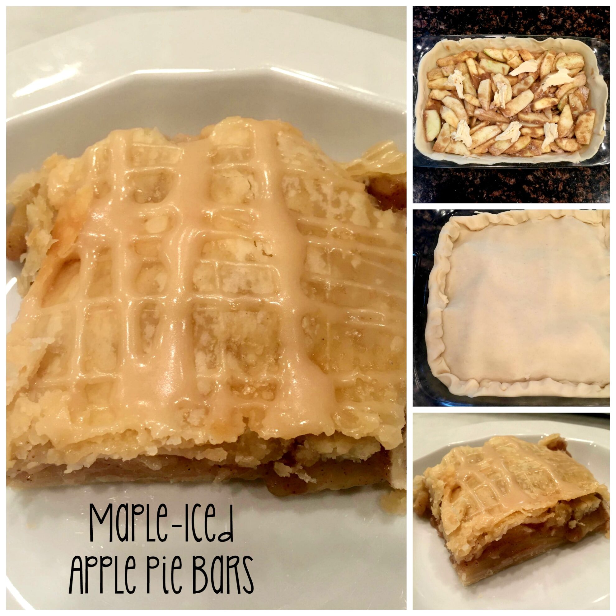 maple iced apple pie bars
