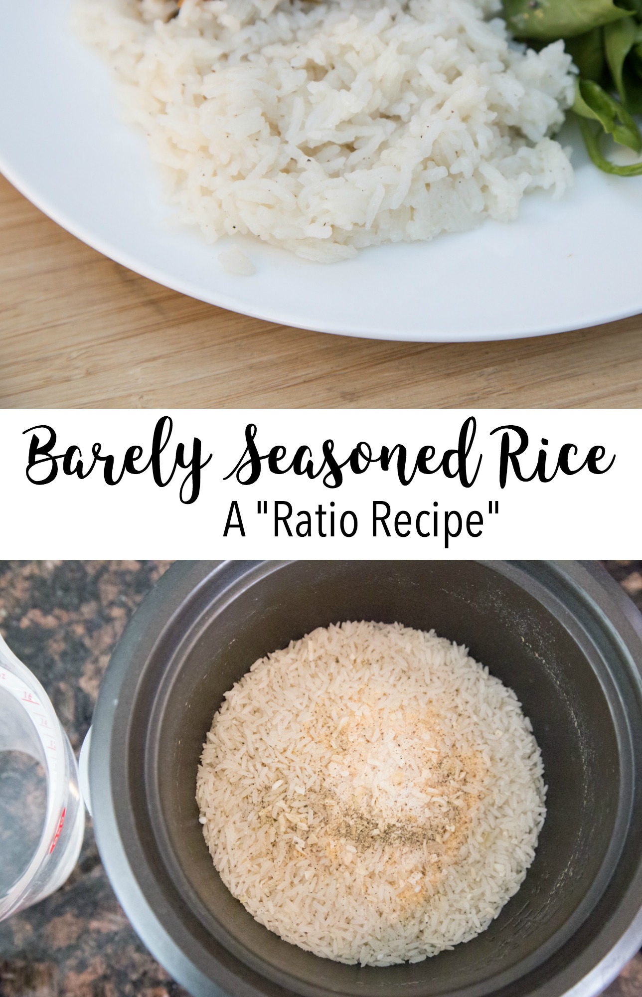 barely seasoned rice ratio recipe