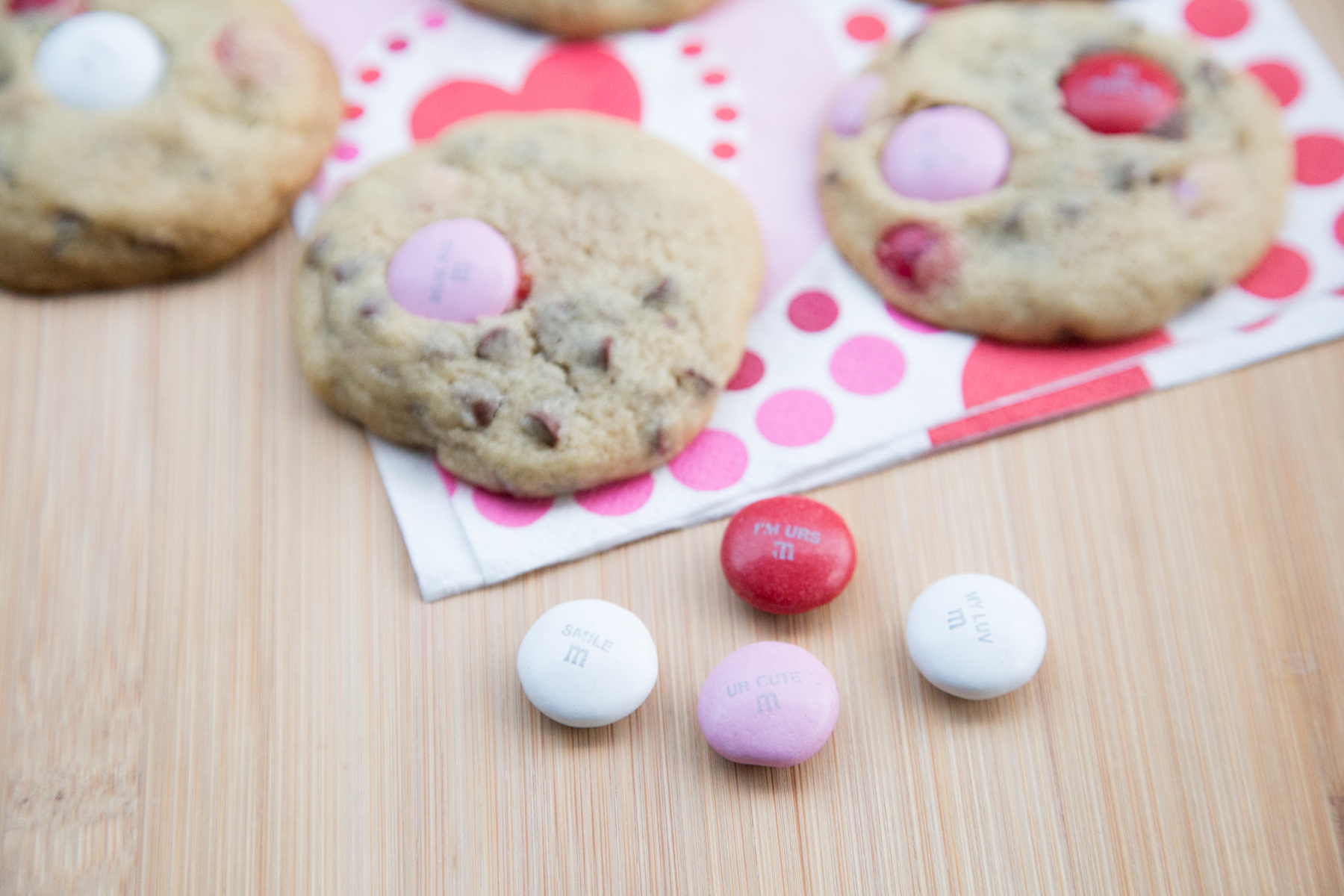 mega m&m valentine's cookies