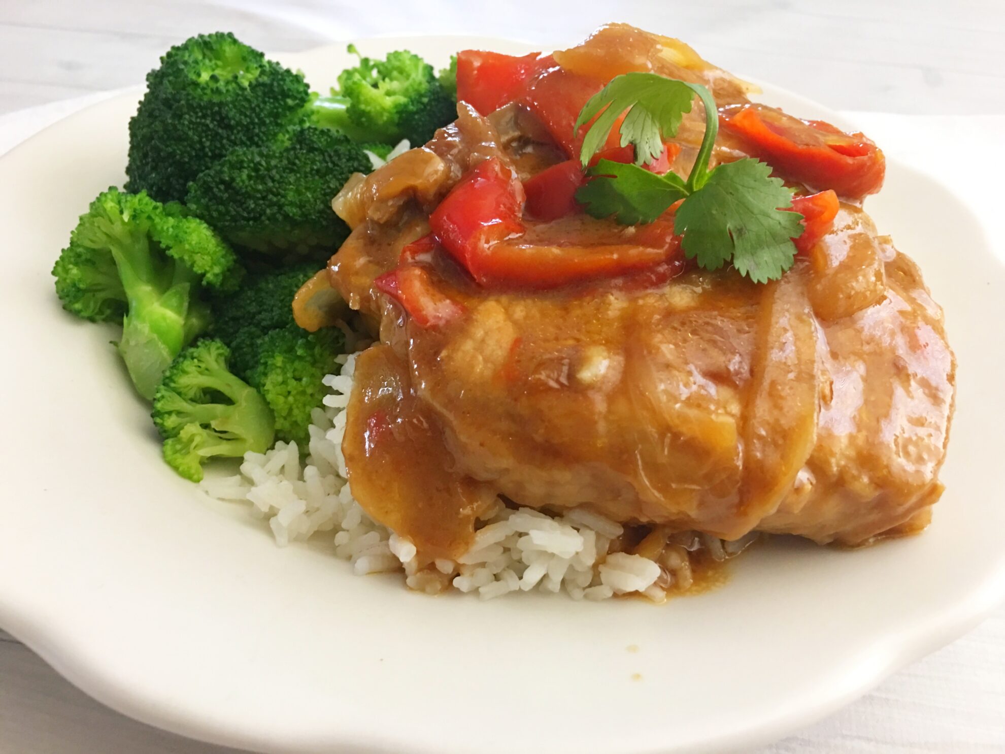 thai peanut pork chops