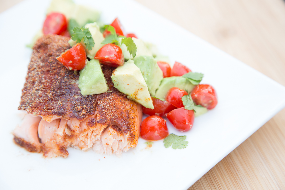 chili rubbed salmon