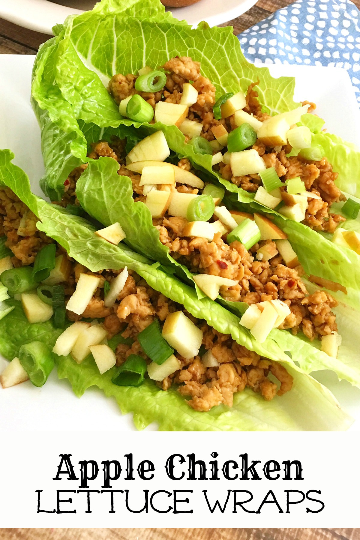 apple chicken lettuce wraps