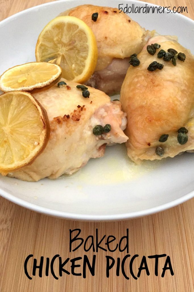 Baked Chicken Piccata 5 Dinners Budget Recipes, Meal Plans