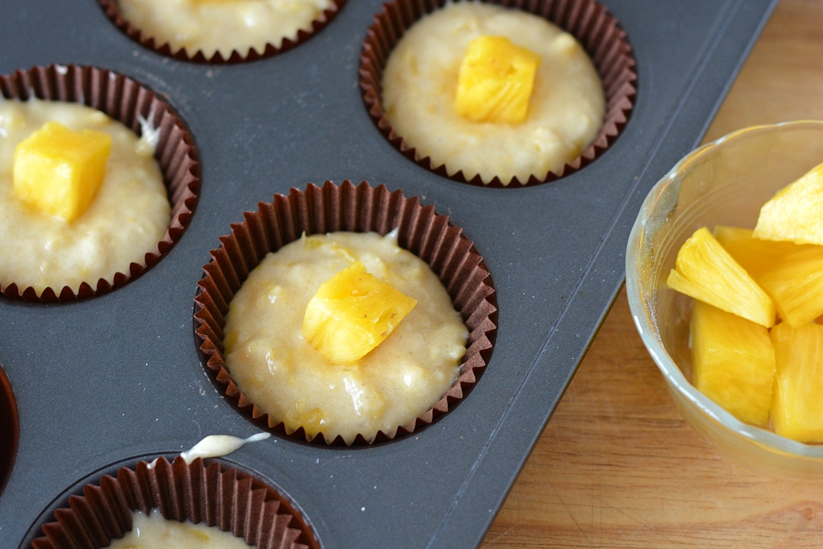 3 ingredient pineapple muffins