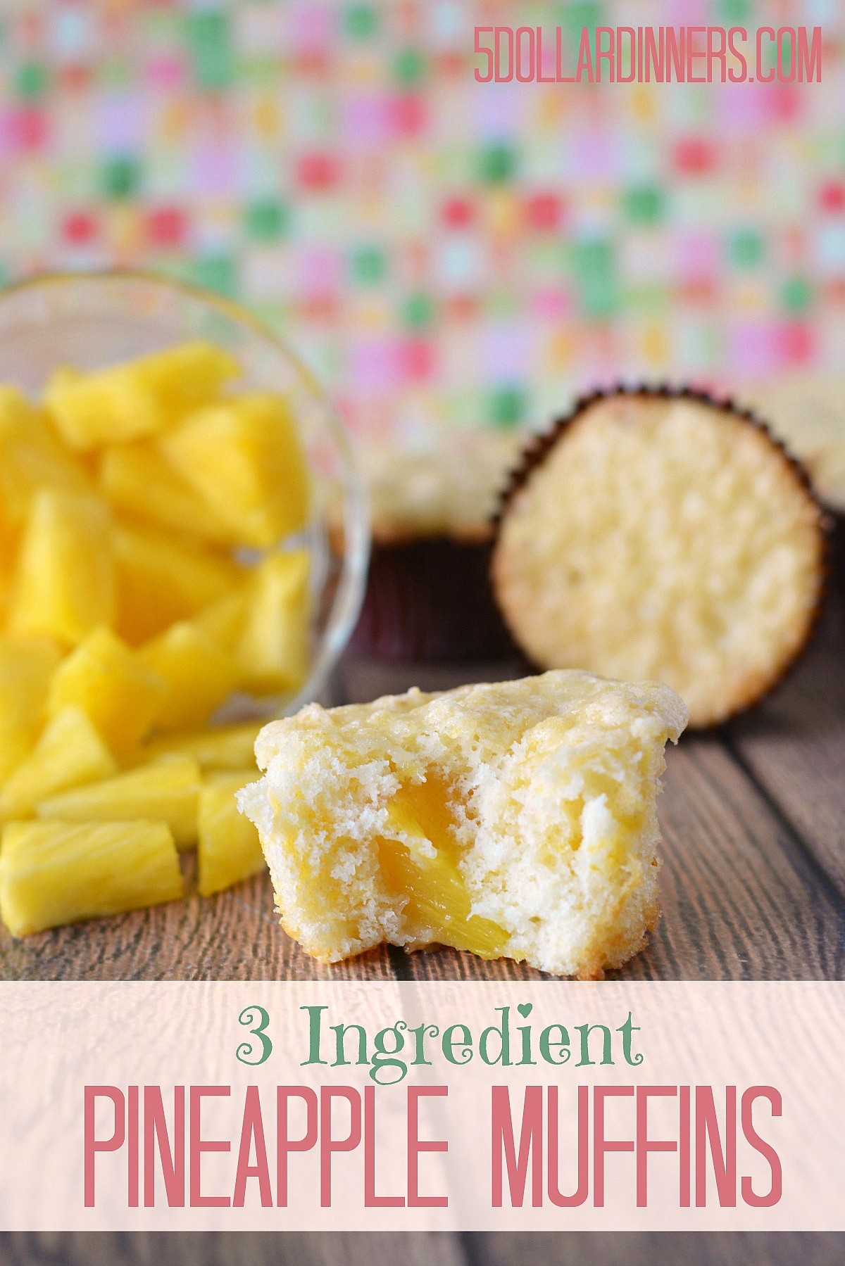 3 ingredient pineapple muffins