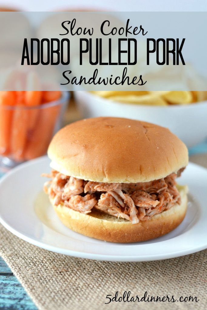 Adobo Pulled Pork Sandwiches {Slow Cooker & Instant Pot} 5 Dinners
