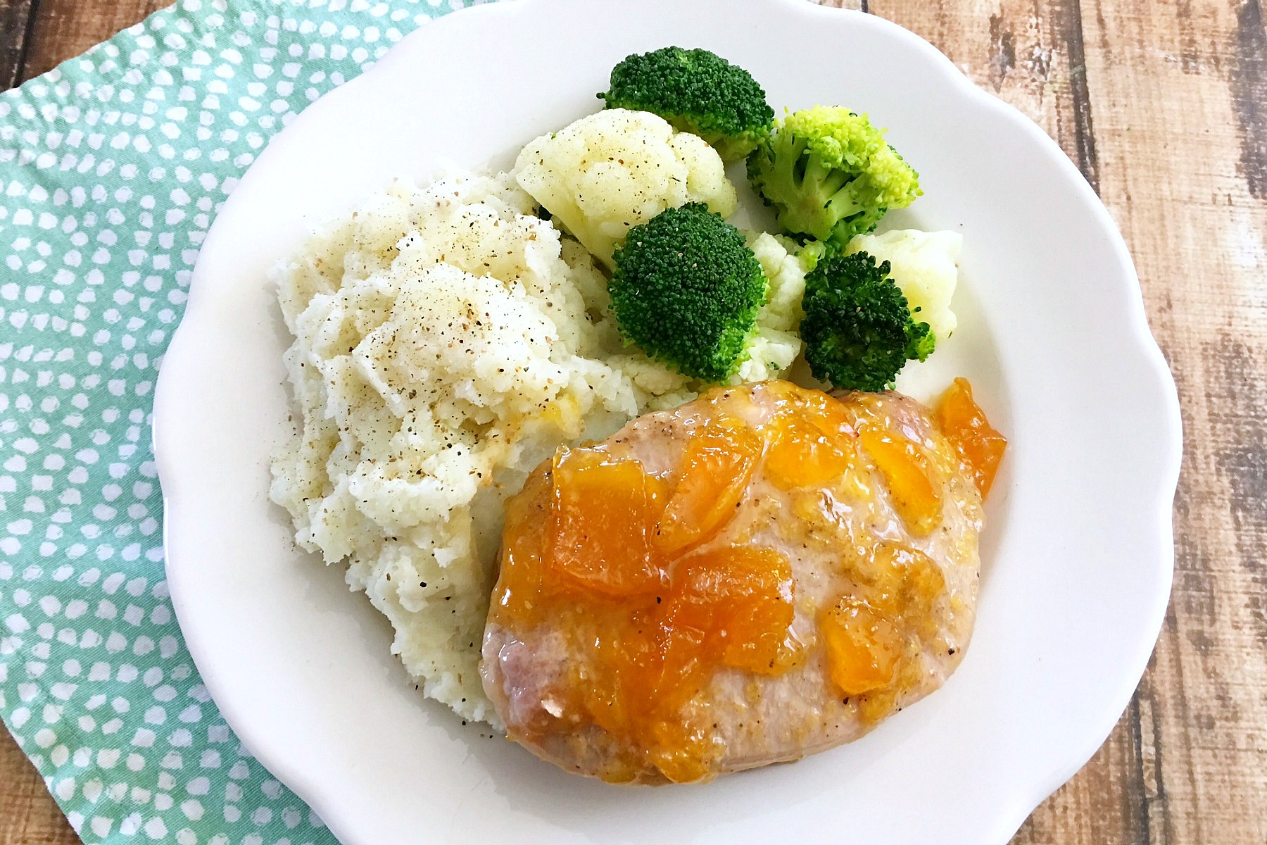 Ginger Peach Pork Chops from 5DollarDinners.com