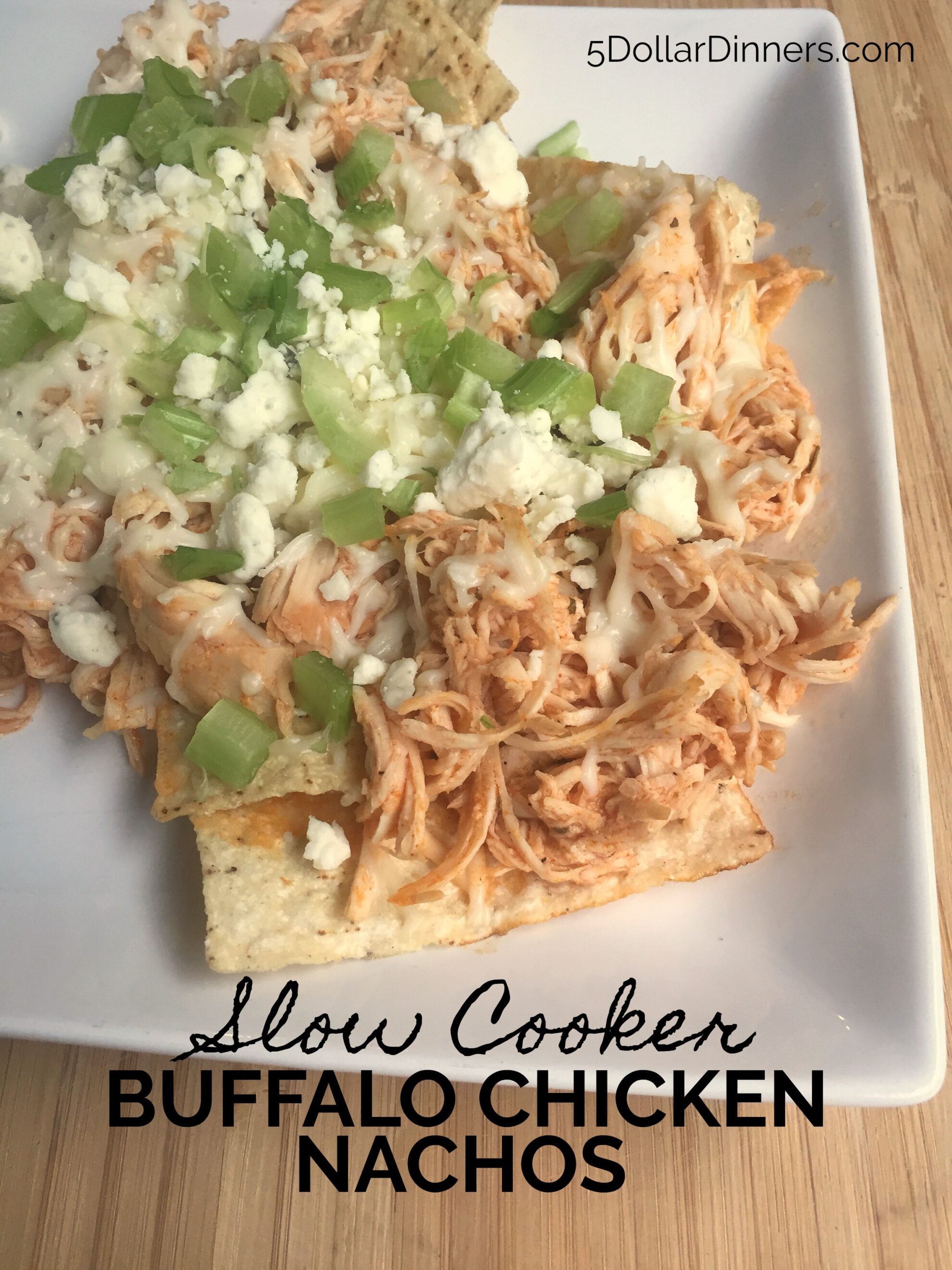 Slow Cooker Buffalo Chicken Nachos