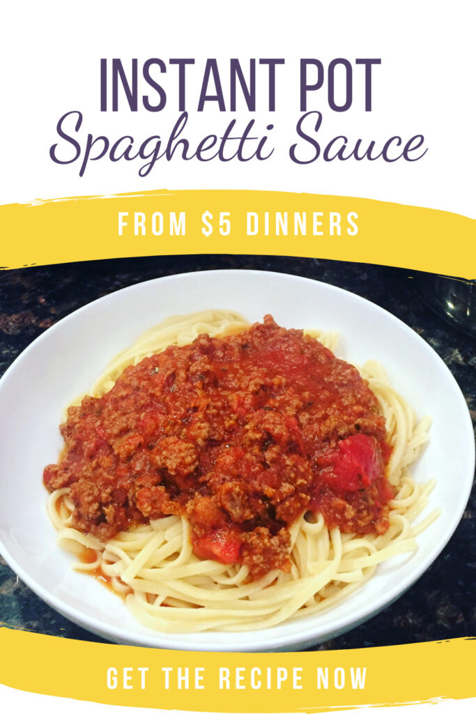 instant pot spaghetti sauce