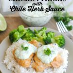 Spiced Grilled Chicken Thighs with chile-herb sauce