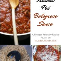 Freezer Friendly Instant Pot Bolognese Sauce from 5DollarDinners.com