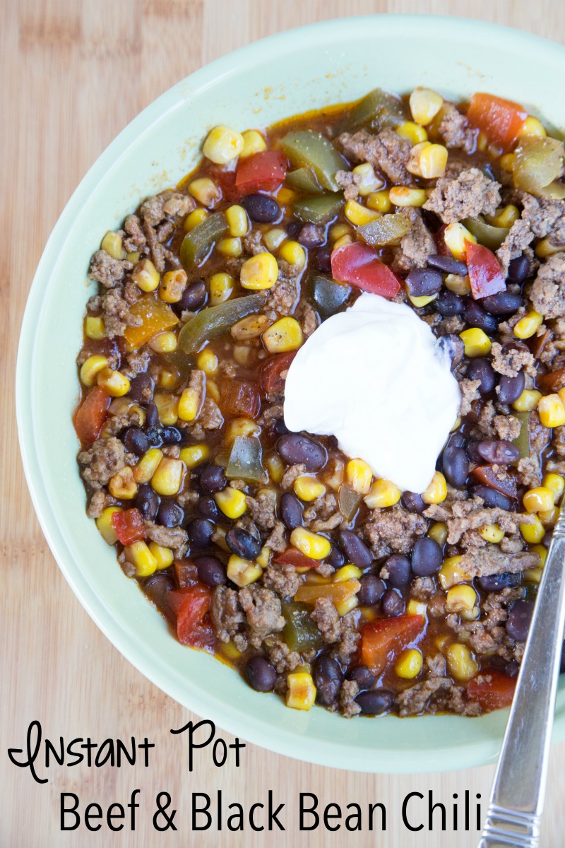 instant pot beef black bean chili