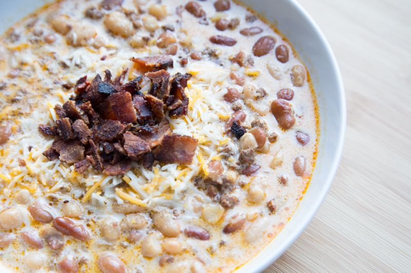 instant pot bacon cheeseburger chili