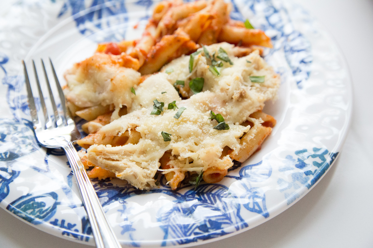 lazy chicken parmesan pasta