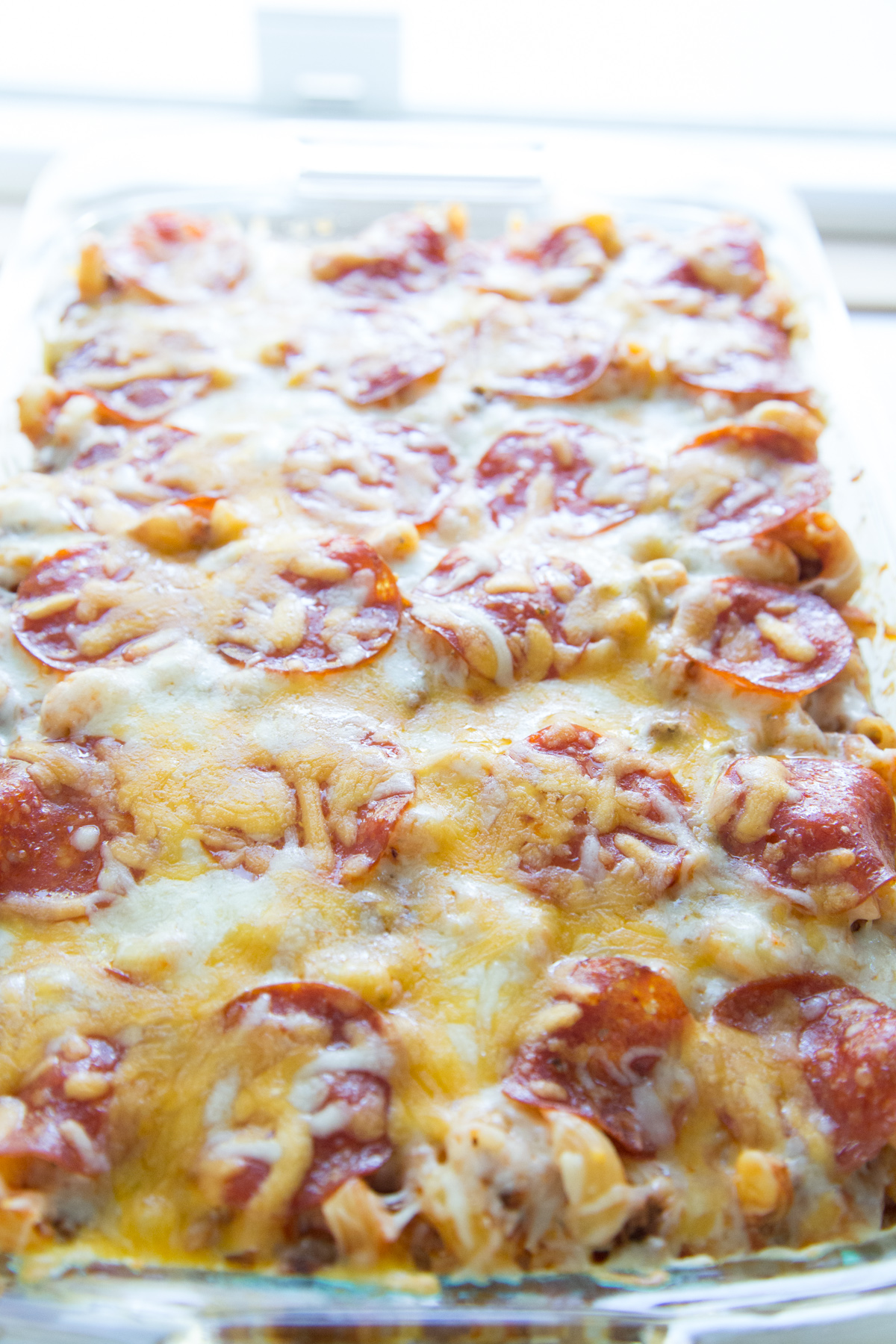 pepperoni pizza pasta bake