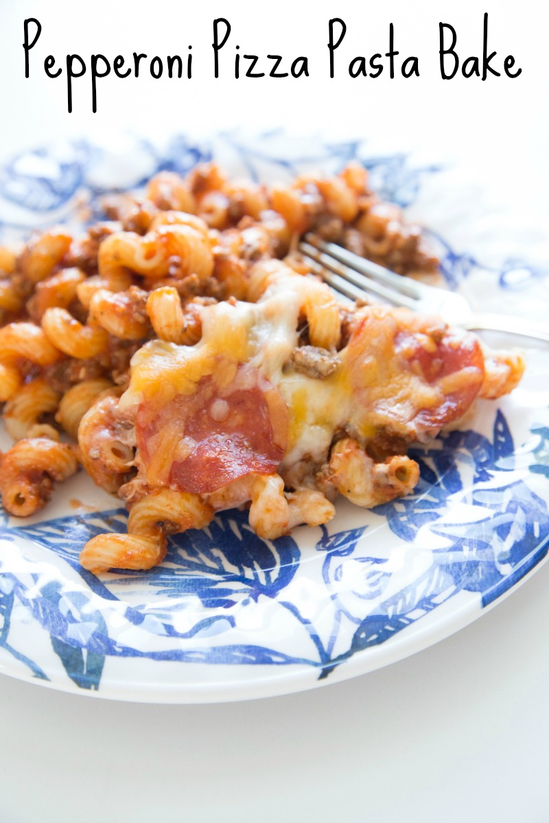 pepperoni pizza pasta bake