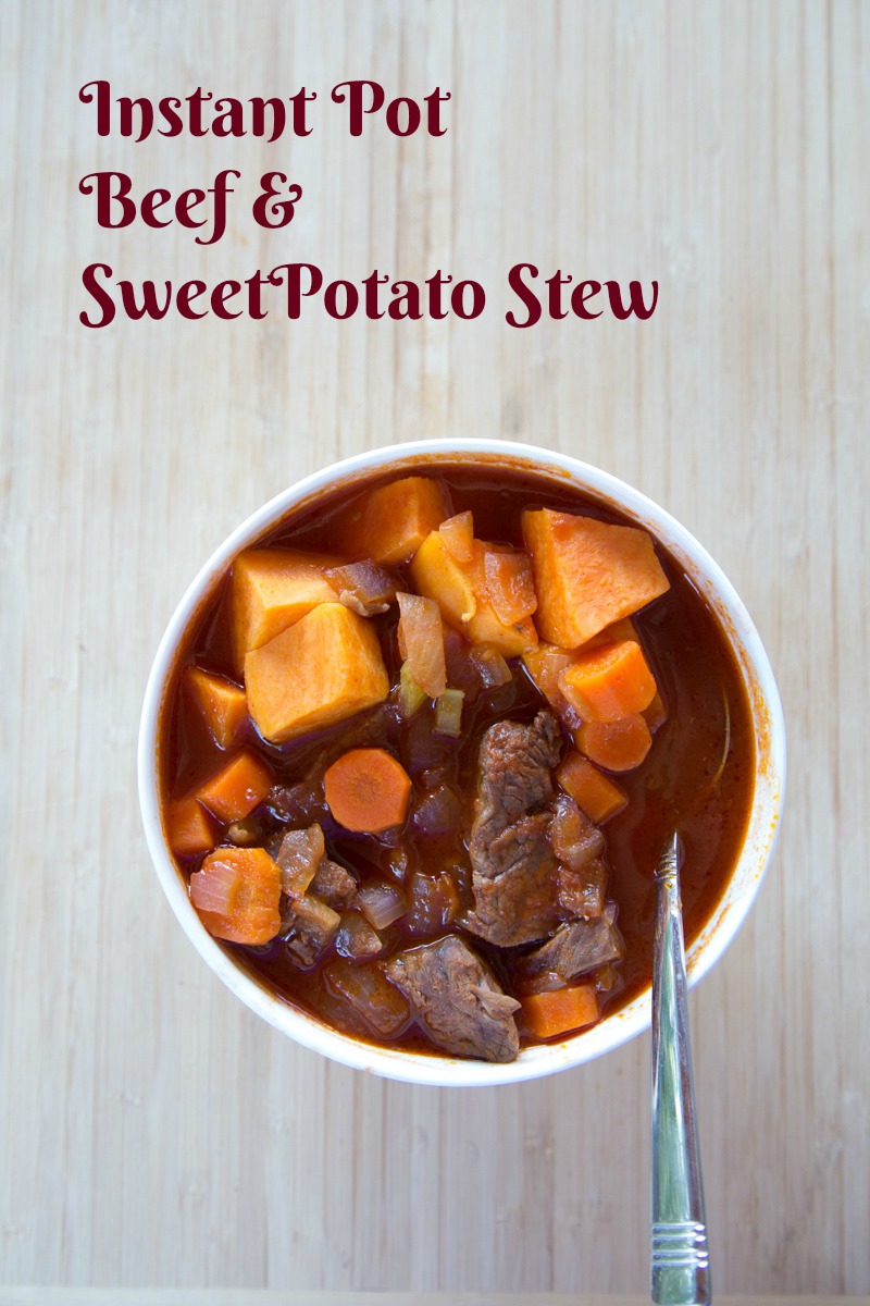 instant pot beef & sweet potato stew