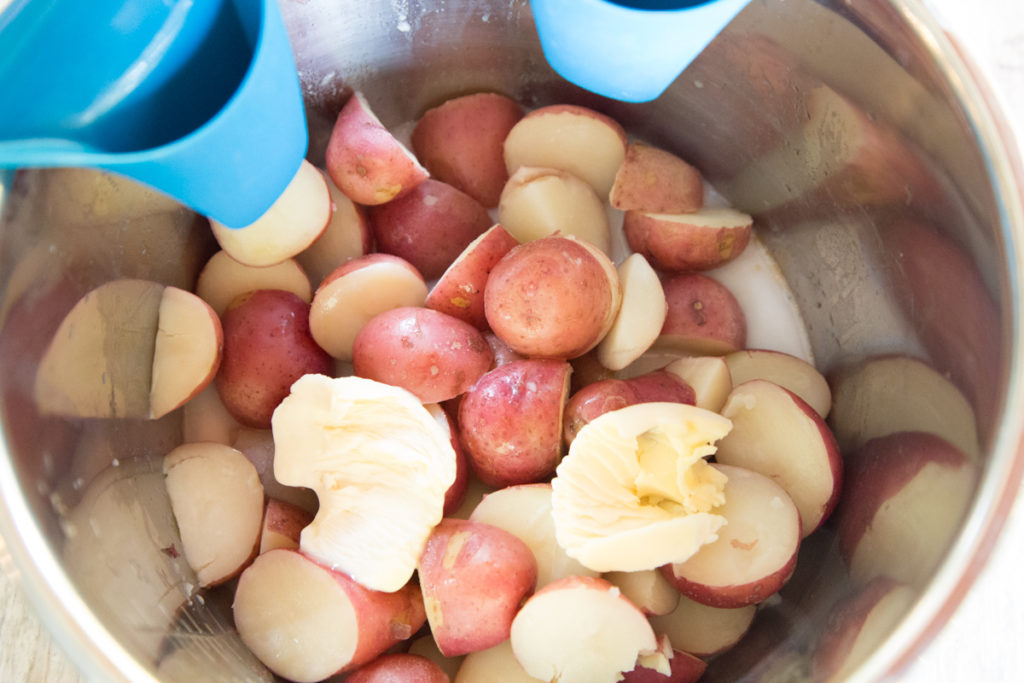 Instant Pot BBQ Meatloaf and Mashed Red Potatoes Recipe