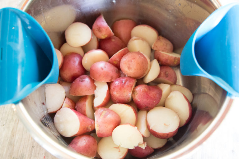 Instant Pot BBQ Meatloaf and Mashed Red Potatoes Recipe