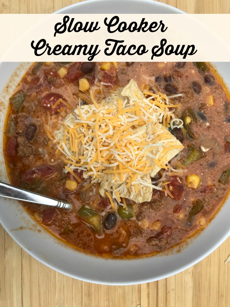 slow cooker creamy taco soup